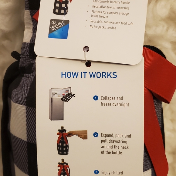 Wine  Bottle Bag  . Pack it-Freezable Wine NWT - Picture 3 of 8